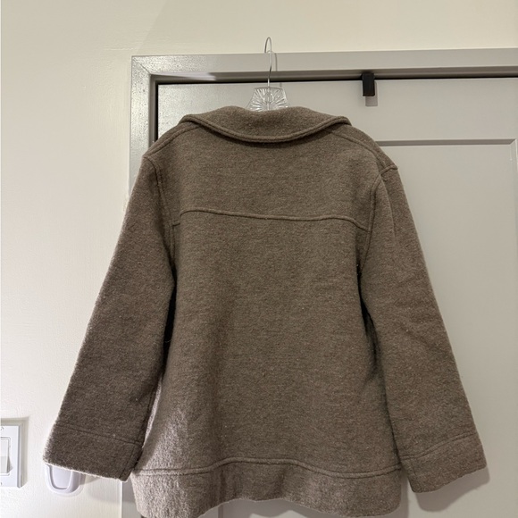 Madewell Taupe Wool-Blend Button Front Jacket - Picture 2 of 3
